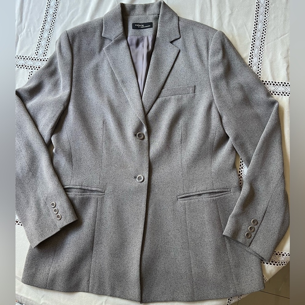 Gray blazer with buttons